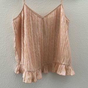 Anthropologie Pink Sequin Tank